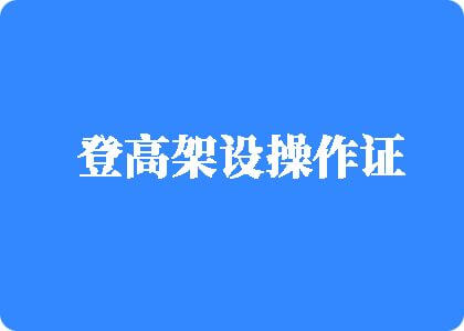 男子鸡插入女子下体黄色变态登高架设操作证